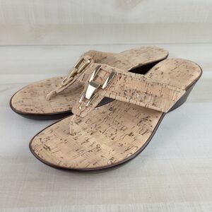 Italian Shoemakers Thong Wedge Sandals